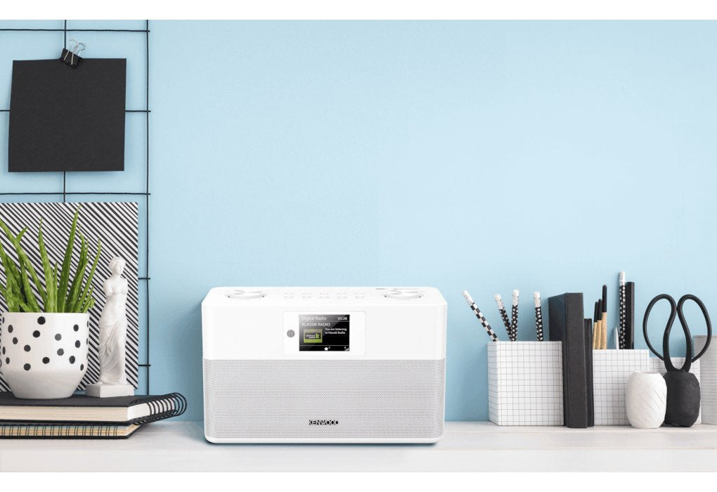 Kenwood Cr-M80dab Dab+ Radio, Grosses Tft Farbdisplay, Bluetooth Blanco