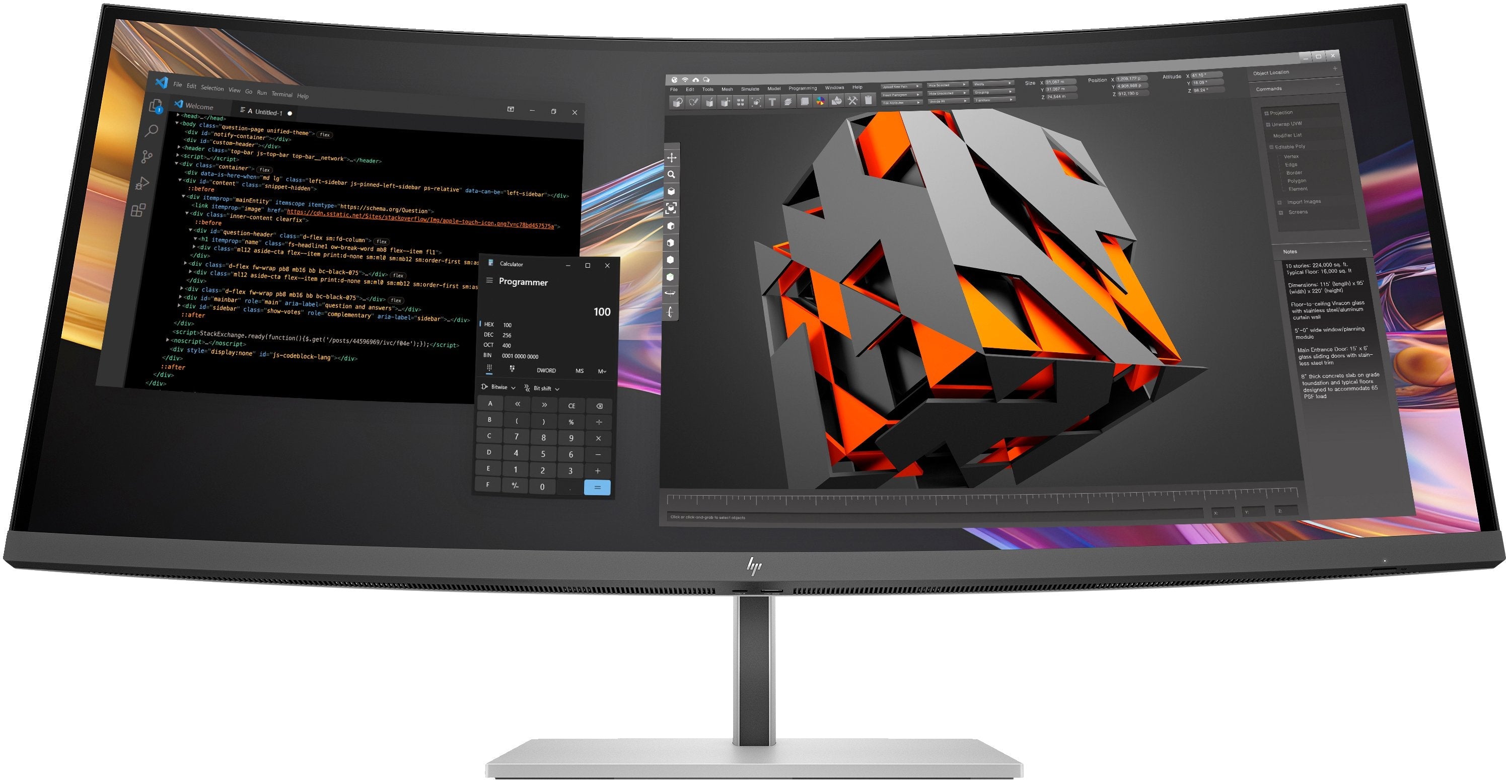 EAN 5715063531372 - HP Series 7 Pro 37.5 inch WQHD+ Thunderbolt 4 Monitor - 738pu PVC Free pantalla para PC 95,2 cm (37.5") 3 imagen 1