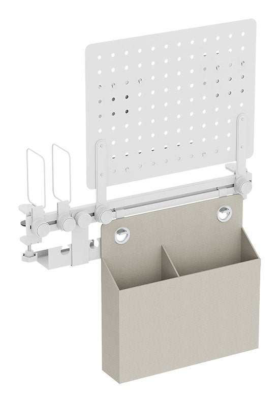 Pegboard Office Rail Storage System, Blanco