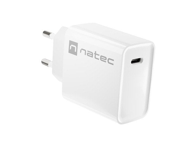 Cargador Usb Natec Ribera Usb-C 20w Pd Blanco