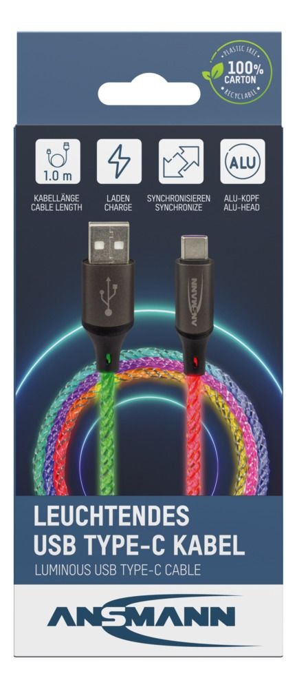 EAN 4013674192779 - Ansmann 1700-0158 cable USB 1 m USB A USB C Multicolor imagen 15