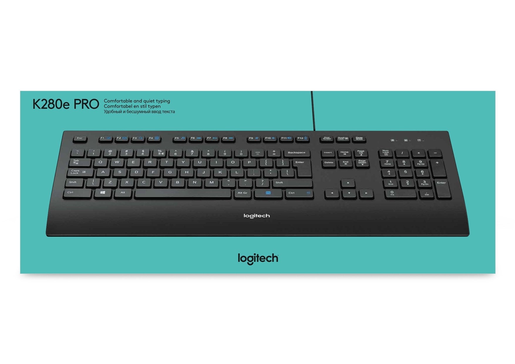 EAN 5099206046856 - Logitech K280E Pro f/ Business teclado Oficina USB QWERTY Internacional de EE.UU. Negro imagen 12
