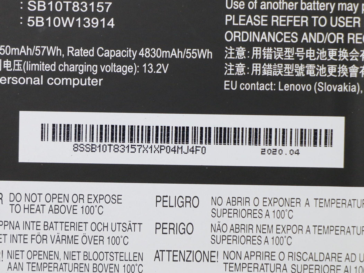 EAN 5704174839521 - Lenovo 5B10W13914 refacción para laptop Batería imagen 5