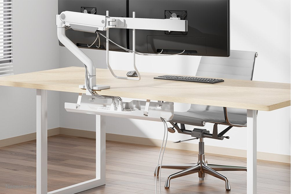 Neomounts Cableaufbewahrung -5kg Schraubbefestigung Universal Blanco