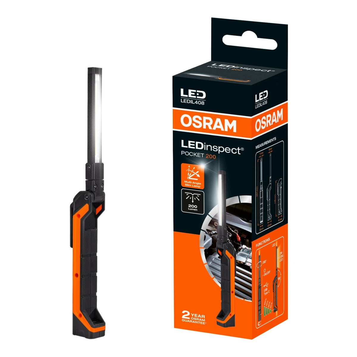 Lámpara De Trabajo Led 200 Lm Ledinspect Pocket200 Osram