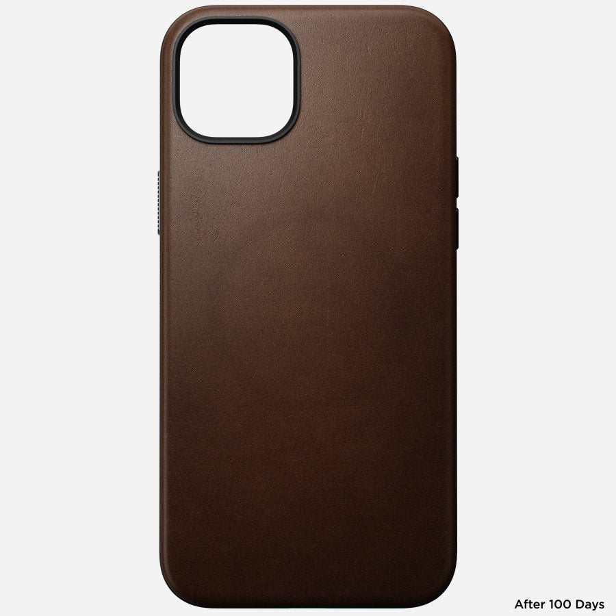 Nomad Modern Leather Case Iphone 15 Plus Brown