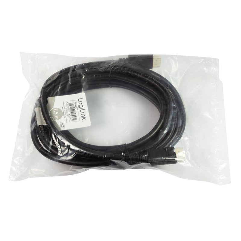 EAN 4052792045581 - LogiLink CV0076 cable DisplayPort 7,5 m Negro imagen 5