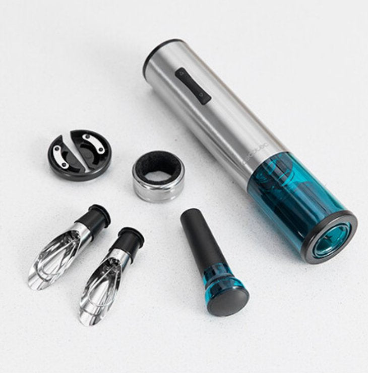 EAN 8435484023108 - Cecotec 02310 sacacorchos Abridor de vino eléctrico Azul, Acero inoxidable imagen 7