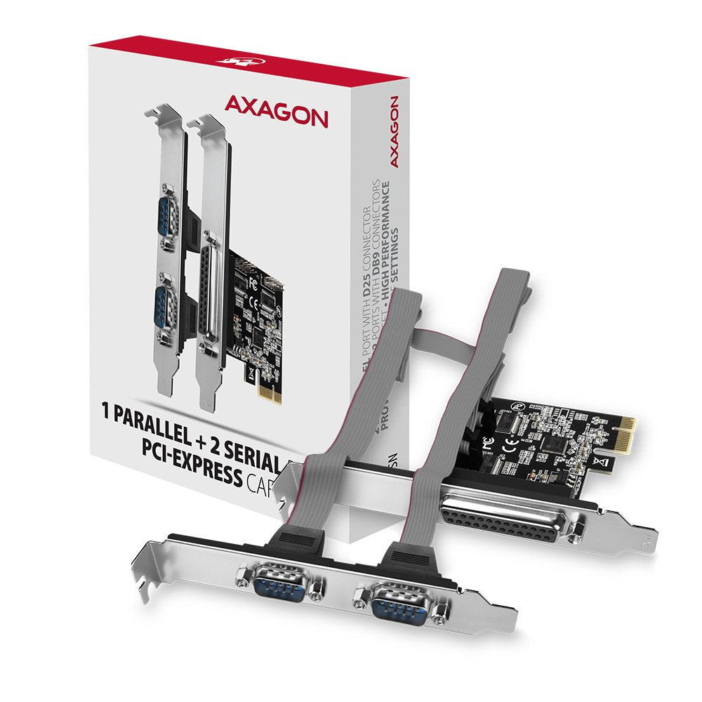 EAN 8595247905390 - Axagon PCEA-PSN PCIe-Adapter mit 1x Parallel-+ 2x Seriell-Ports - ASIX AX99100 tarjeta y adaptador de int imagen 6