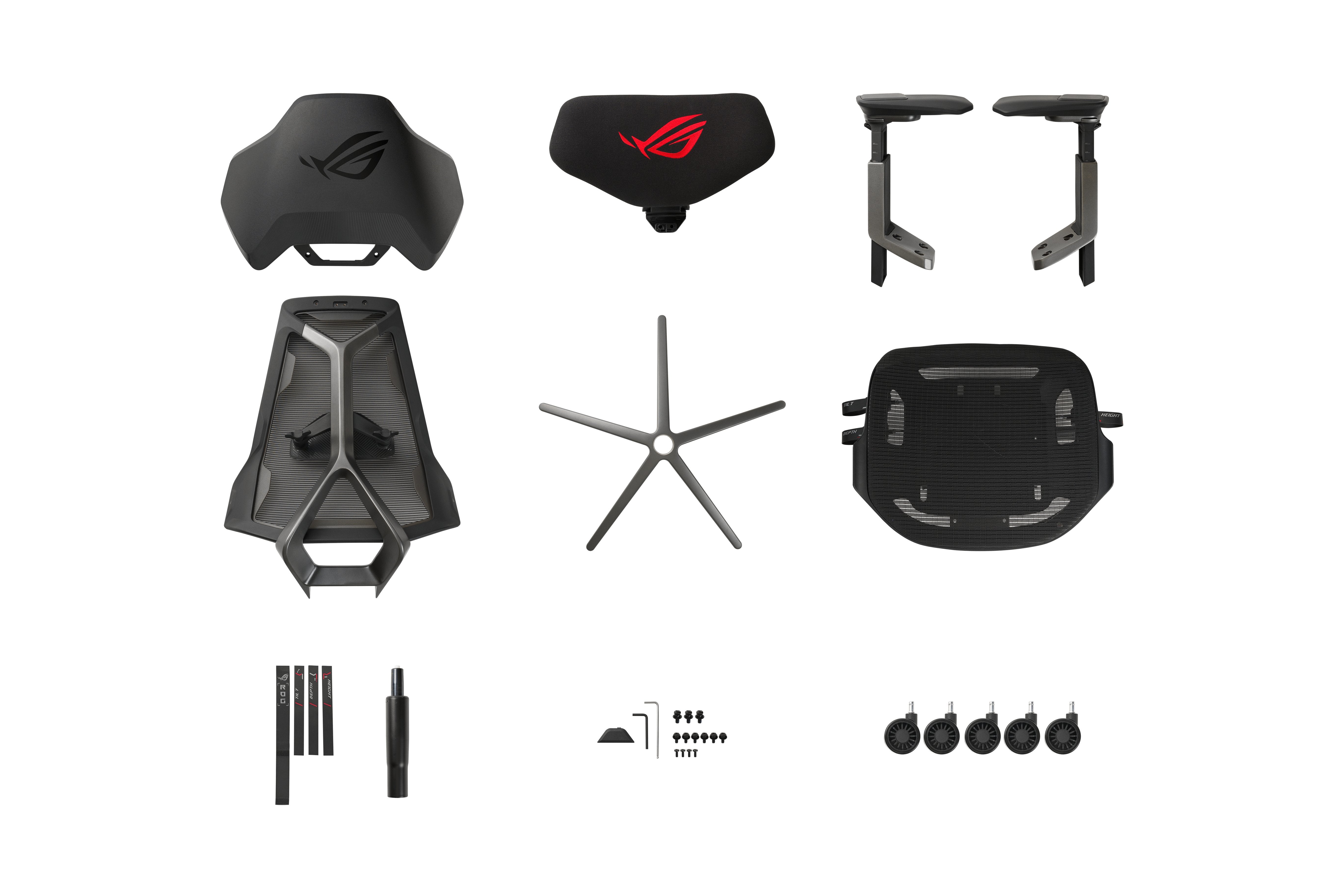 EAN 4711081799542 - ASUS ROG Destrier Ergo Asiento de malla Respaldo de rejilla imagen 10