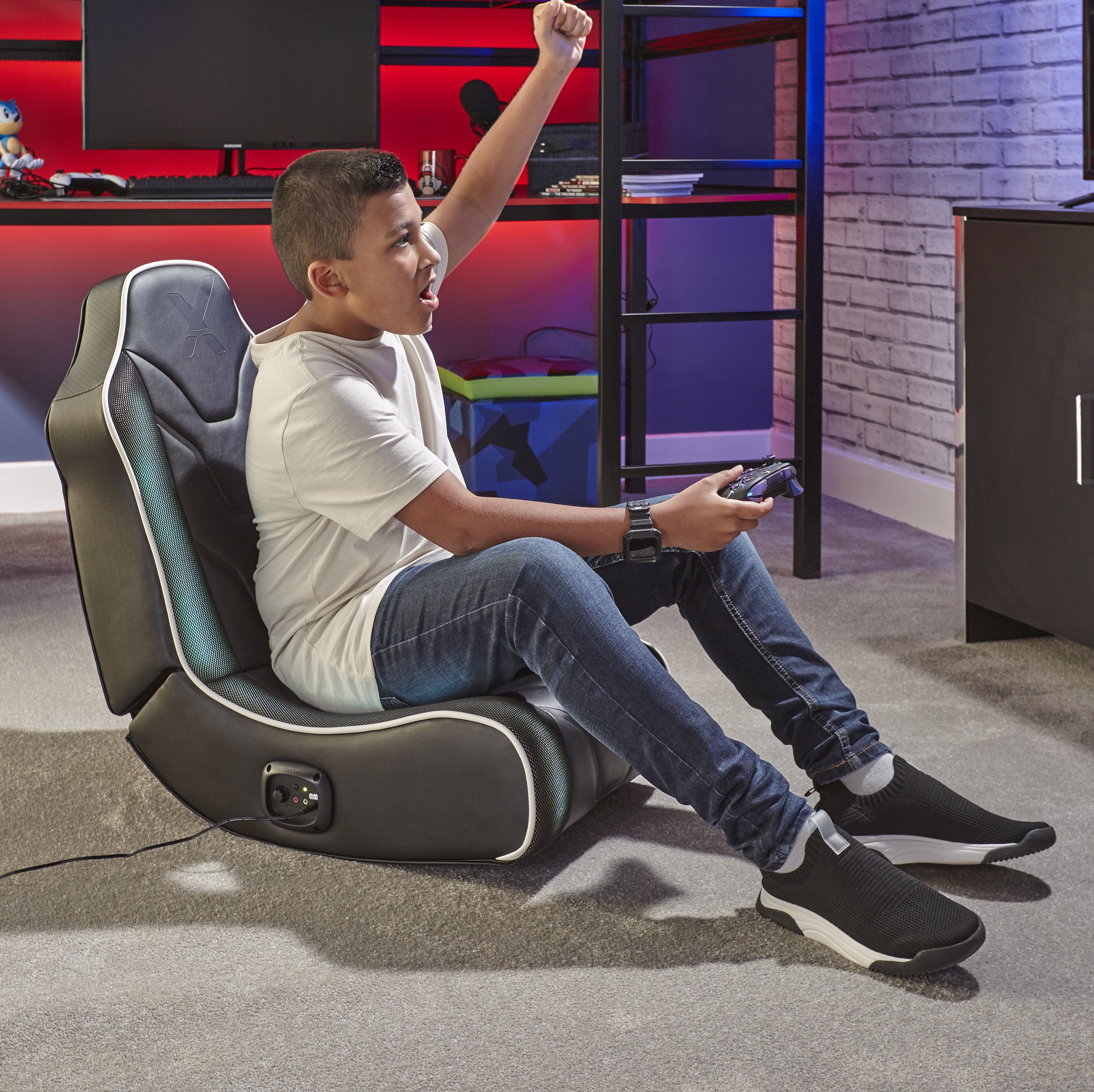 EAN 0094338514032 - X Rocker Chimera Silla gaming Negro, Blanco imagen 13
