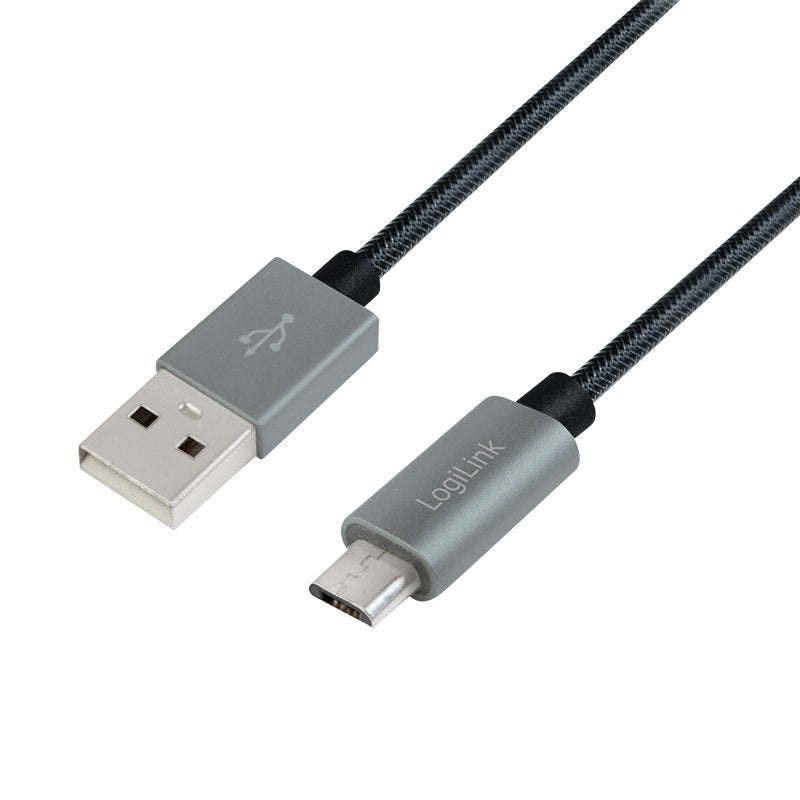 Logilink Cu0132 Cable Usb 1 M 2.0 Usb A Micro-Usb A Gris