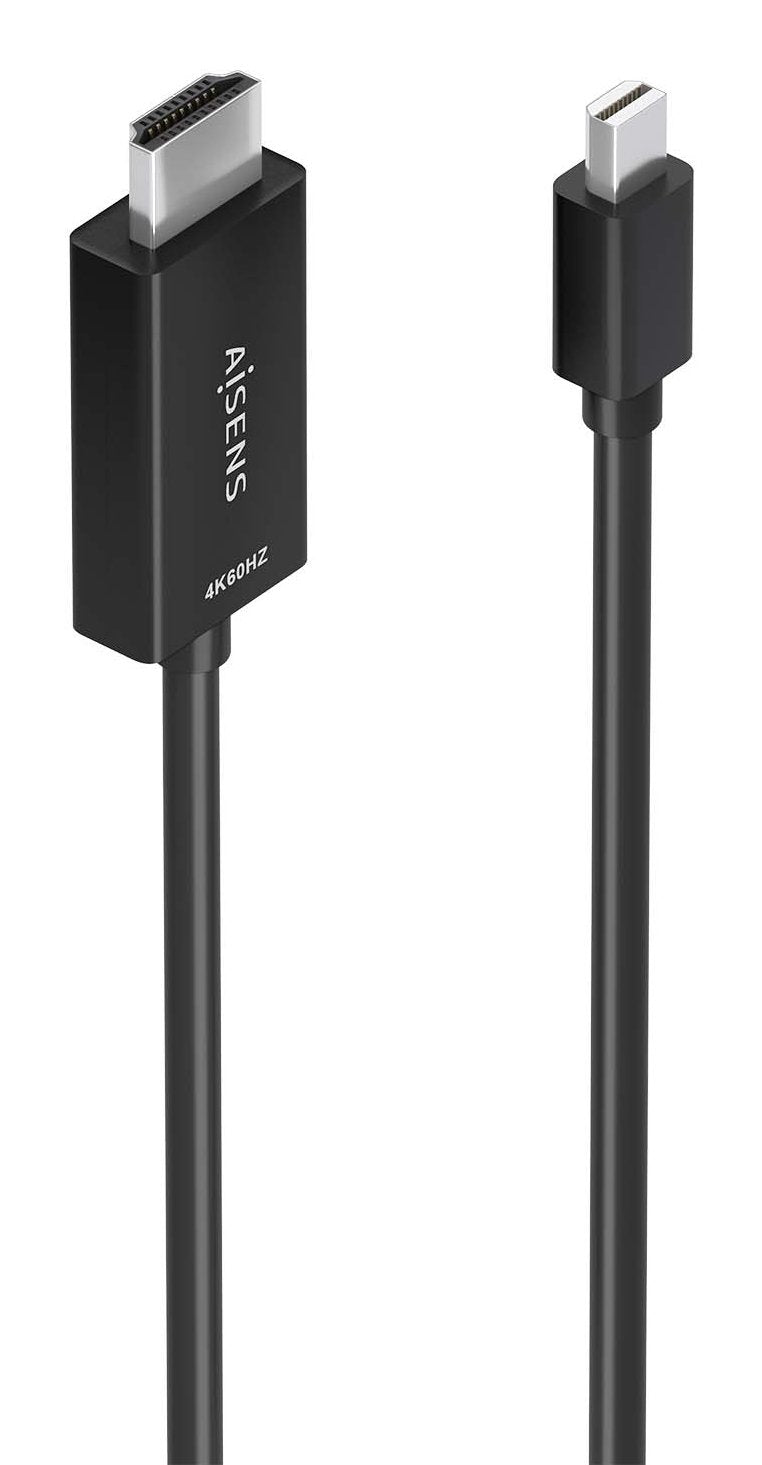 Aisens Cable Conversor Mini Dp A Hdmi 4k@60hz, Mini Dp/M-Hdmi/M, Negro, 2.0m