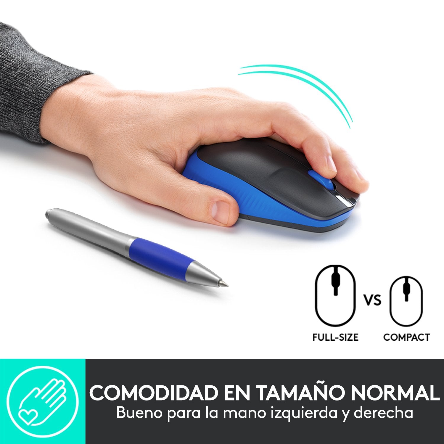 EAN 5099206091849 - Logitech 910-005907 ratón Oficina Ambidextro RF inalámbrico Óptico 1000 DPI imagen 9