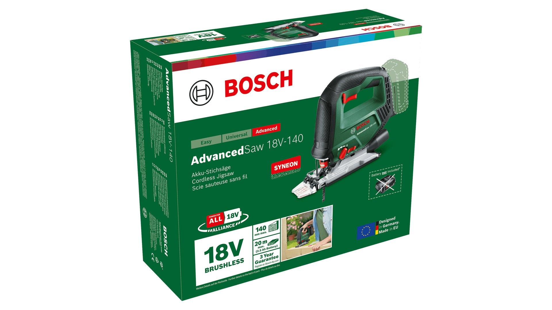 EAN 4053423251807 - Bosch AdvancedSaw 18V-140 power jigsaws 3000 spm 1,6 kg imagen 4