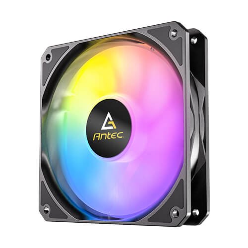 Kit 3 Ventiladores Pc Auxiliar P12 A-Rgb Negro Antec Pack De 3/ Argb Pwm 120mm/ Anti-Vibration