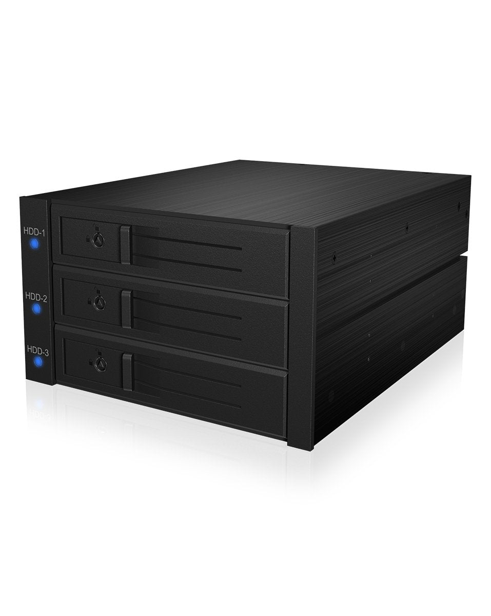 Icy Box Backplane, 3x Sata 3,5" Hdd Für 2x 5,25" Schacht, Hot Swap, Trägerlos