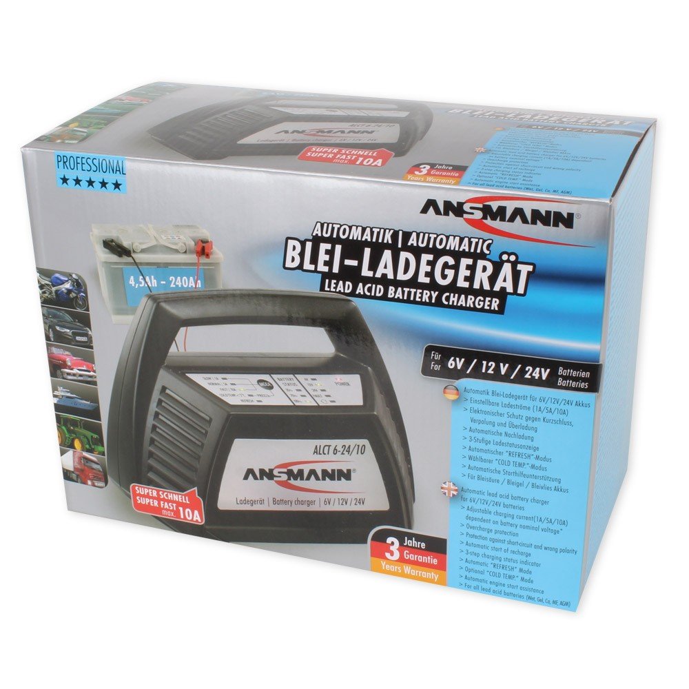 Ansmann Alct6-24/10 Cargador De Batería Para Vehículos 6/12/24 V