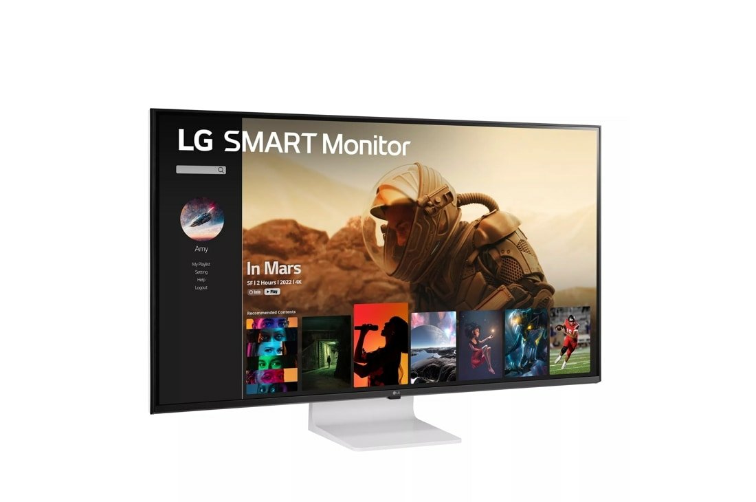 Smart Monitor Lg 43sq700s-W 42.5' 4k Smart Tv Multimedia Blanco