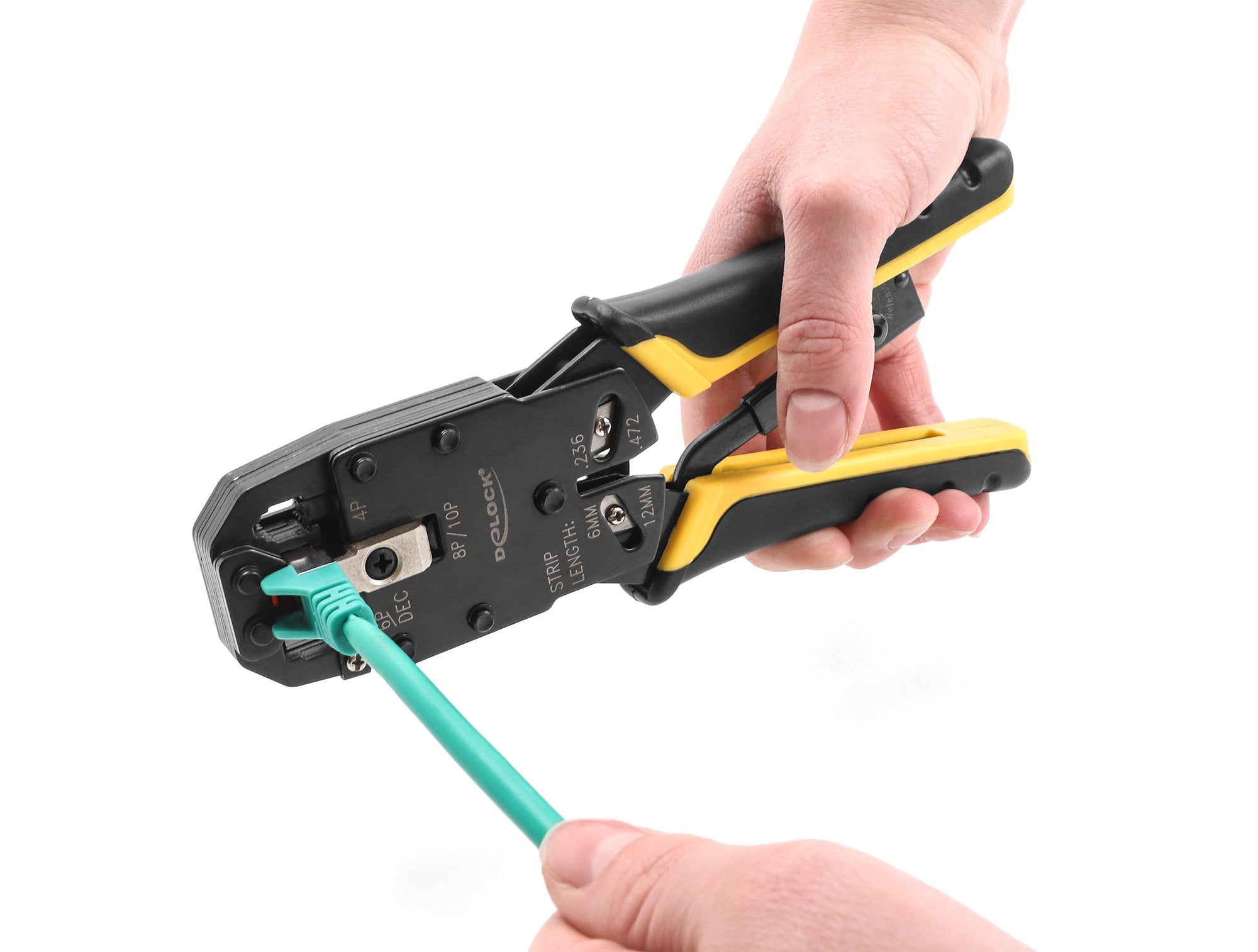 Delock 90523 Crimpadora Herramienta Para Prensar Negro, Amarillo