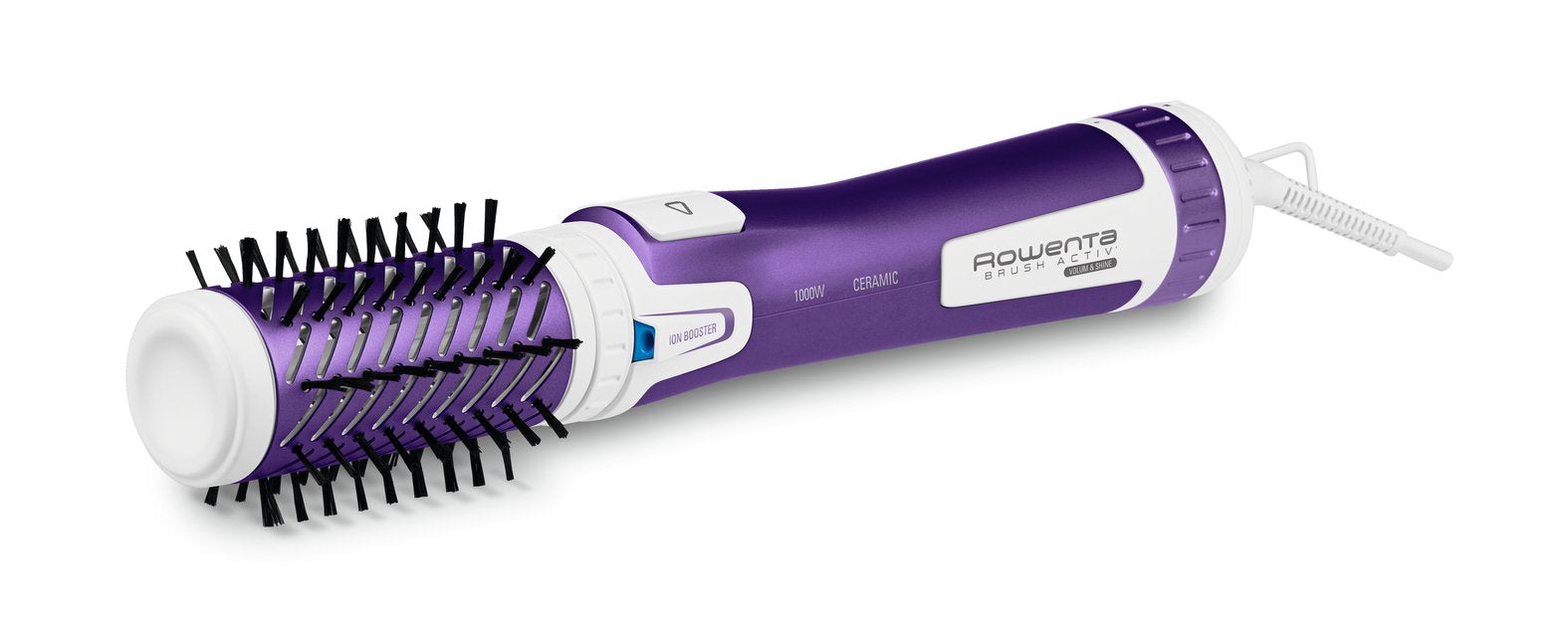 Rowenta Cf9530, Cepillo De Aire Caliente, Vapor, Púrpura, Blanco, Con Agujero En La Empuñadura Para Colgar, China, 1,8 M