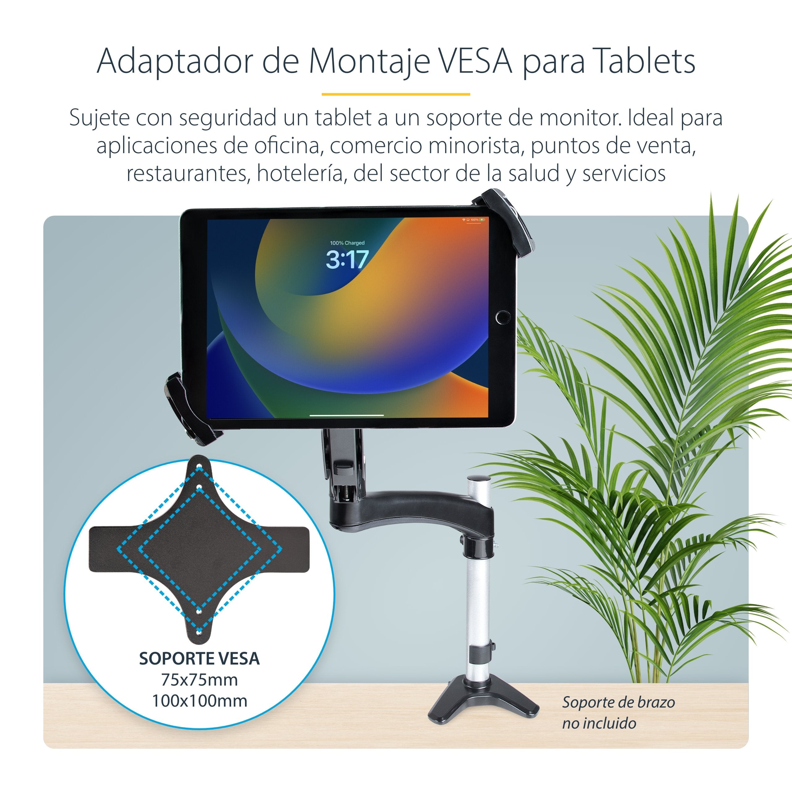 EAN 0065030895354 - StarTech.com TABLET-VESA-ADAPTER soporte Soporte pasivo Tablet/UMPC Negro imagen 12
