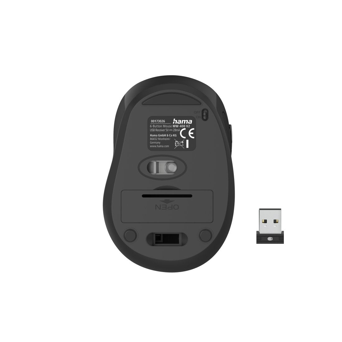 EAN 4047443479754 - Hama MW-400 V2 ratón Oficina mano derecha RF inalámbrico Óptico 1600 DPI imagen 3