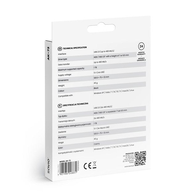 External Hdd/Sdd Ak-73 Savio