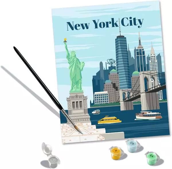 Ravensburger Creart - Colorida Ciudad De Nueva York, Pintura 23686