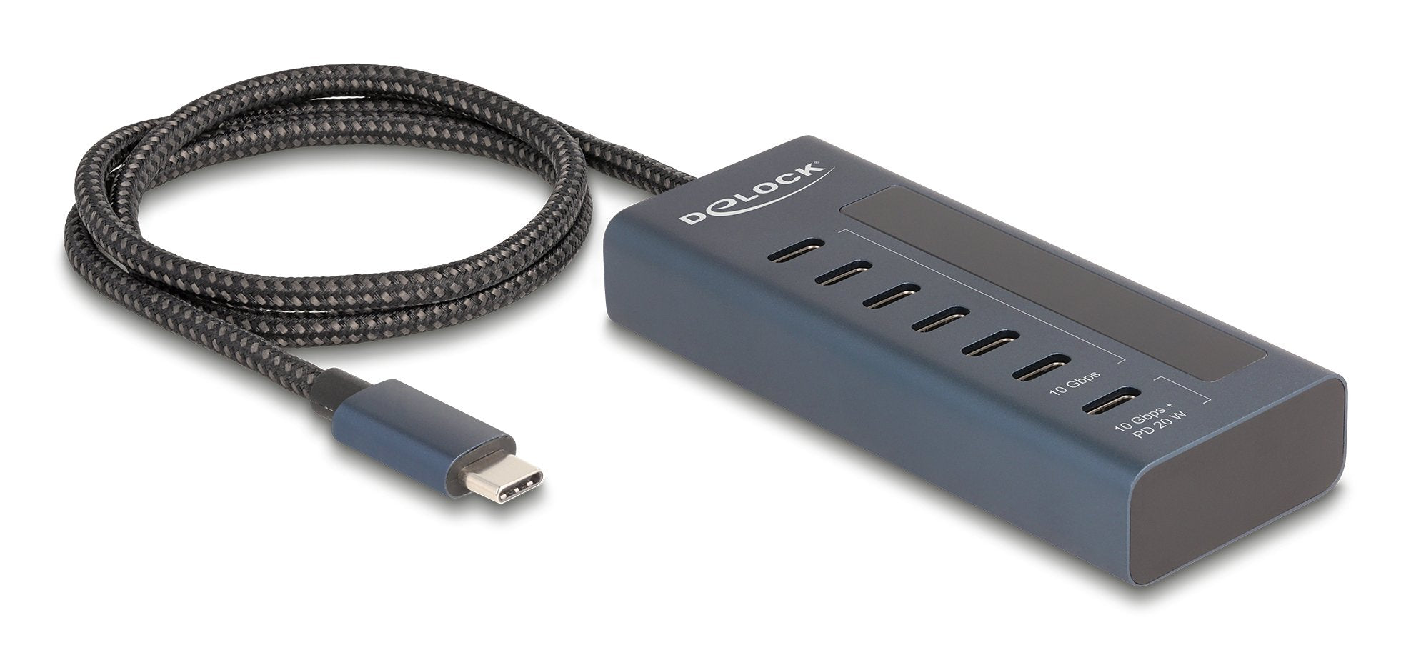 Delock Usb 10 Gbps Hub Con 7 Usb Tipo-C Ports Davon 6 X Datenport +