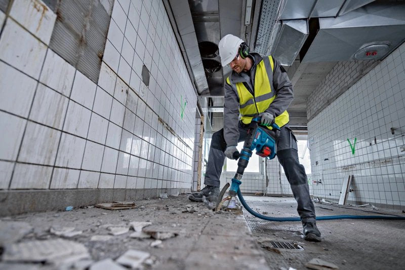 Taladro Percutor Inalámbrico Bosch Professional Biturbo Gbh 18v-40 C Professional, 18 Voltios Azul/Negro, 2 Baterías Procore18v 5,5 Ah, En Xl-Boxx