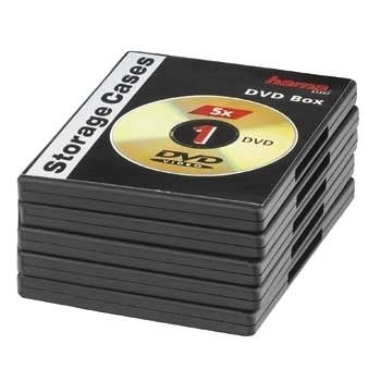 EAN 4007249512970 - Hama DVD Jewel Cases, Pack of 5, black 1 discos Negro imagen 1