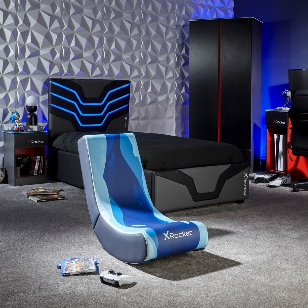 EAN 94338220858 - X Rocker 2022085 silla para videojuegos Silla gaming Asiento acolchado tapizado Azul imagen 2
