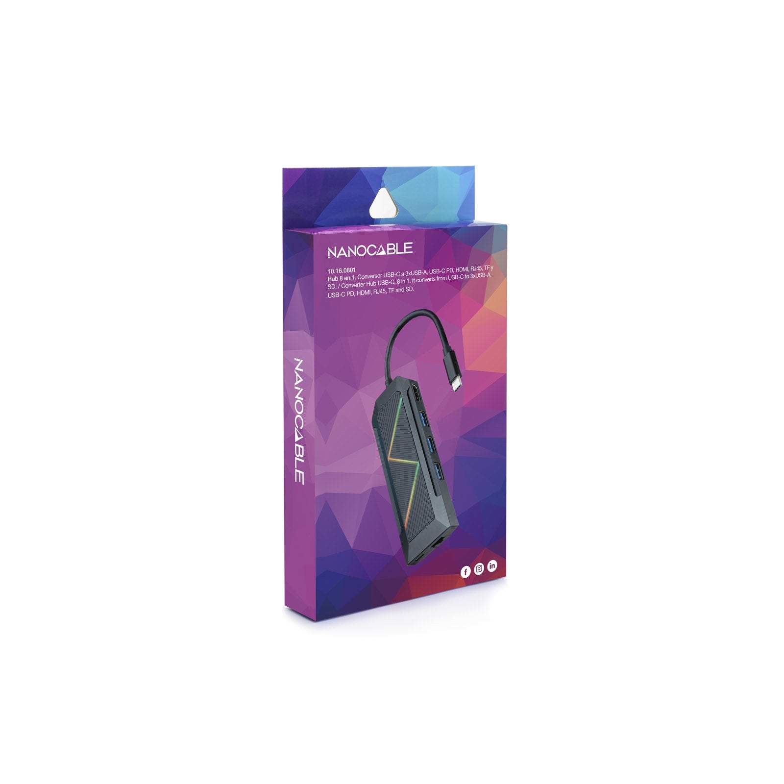 EAN 8433281011861 - Nanocable 10.16.0801 base para portátil y replicador de puertos Alámbrico USB 3.2 Gen 1 (3.1 Gen 1) Type- imagen 3