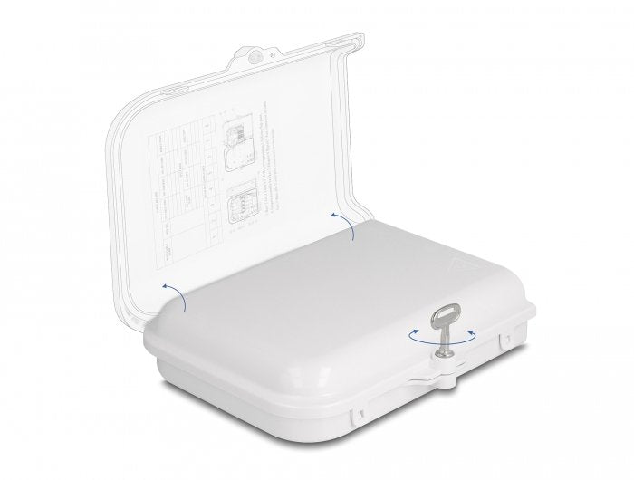 Lwl Verteilerbox Für Innen- Und Aussenbereich Ip65 Wasserfest Abschliessbar 8 Port Weiss