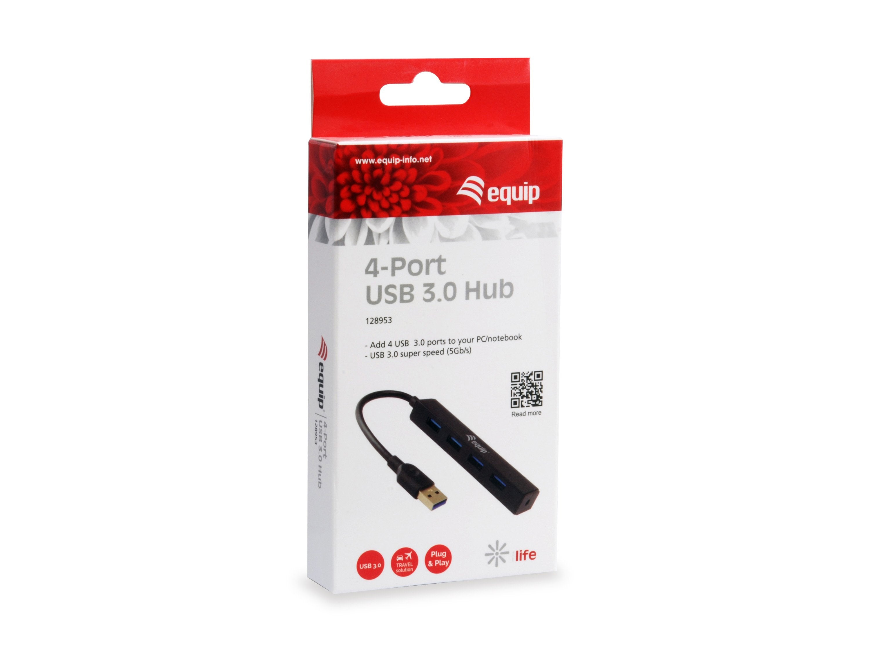 EAN 4015867208465 - Equip 128953 hub de interfaz USB 3.2 Gen 1 (3.1 Gen 1) Type-A 5000 Mbit/s Negro imagen 2