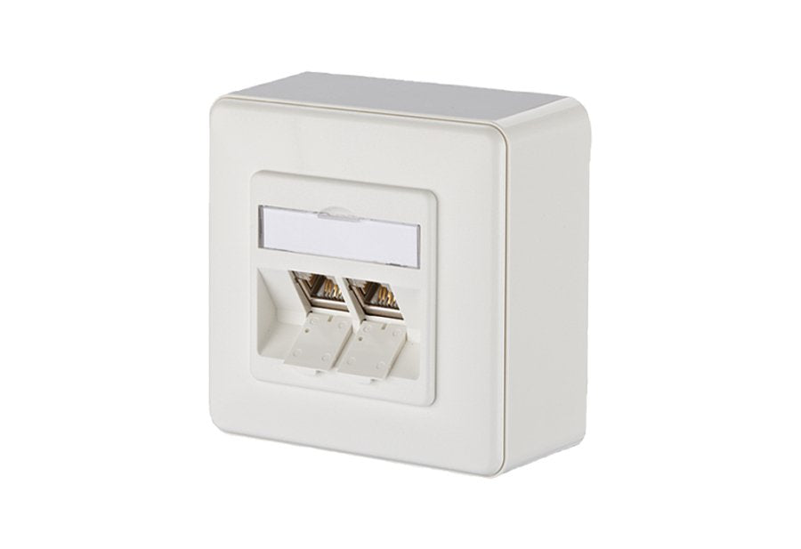 Metz Connect E-Dat Módulo 2 Port Ap Cat.6a, Blanco Puro