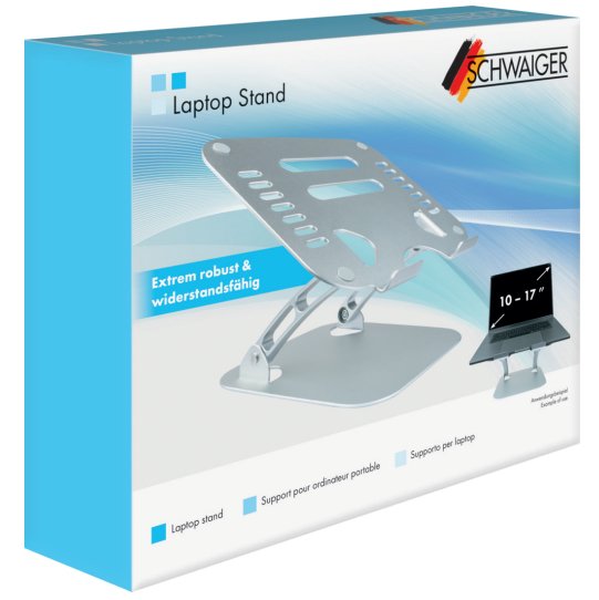Schwaiger Soporte Para Portátil Hasta 20" Max.20kg Alu Plata