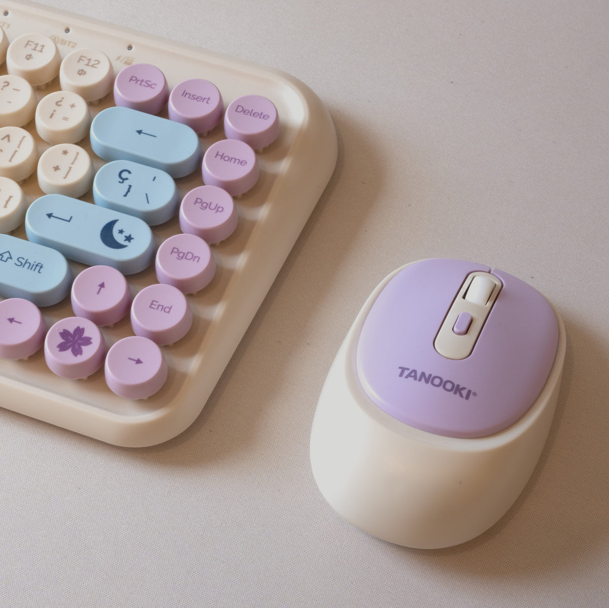 EAN 8436563094552 - TANOOKI TNK4001 teclado Ratón incluido Hogar USB + Bluetooth QWERTY Inglés, Español Crema de color imagen 4
