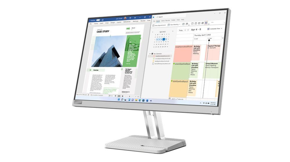 Monitor Lenovo 24.5" L25e-40 62,2 Cm 1920 X 1080 Pixeles Full Hd Gris24.5" Fhd 1xvga 1xhdmi Plata Vesa