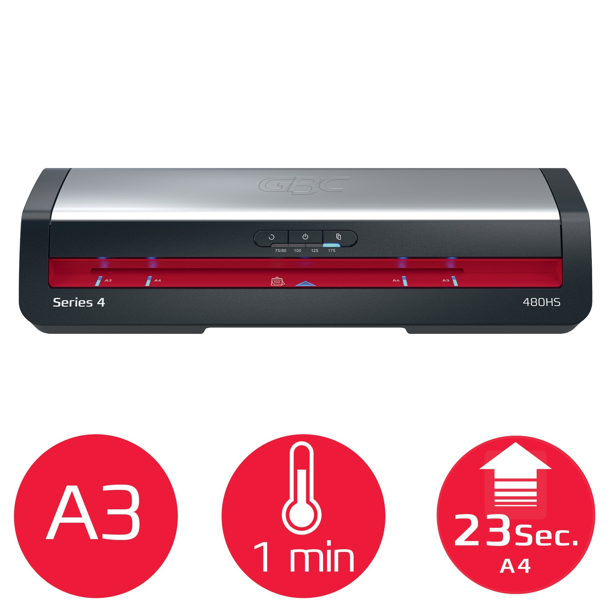 EAN 5028252645591 - GBC 4410072EU laminador Laminadora térmica 800 mm/min Negro, Acero inoxidable imagen 3