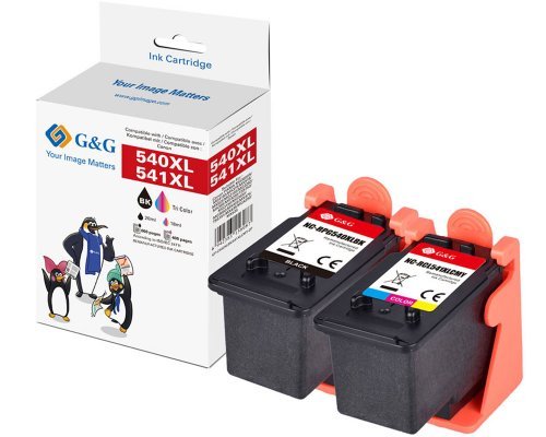 G&G Cartuchon 2er Set Compatible Con Canon 540xl + 541xl
