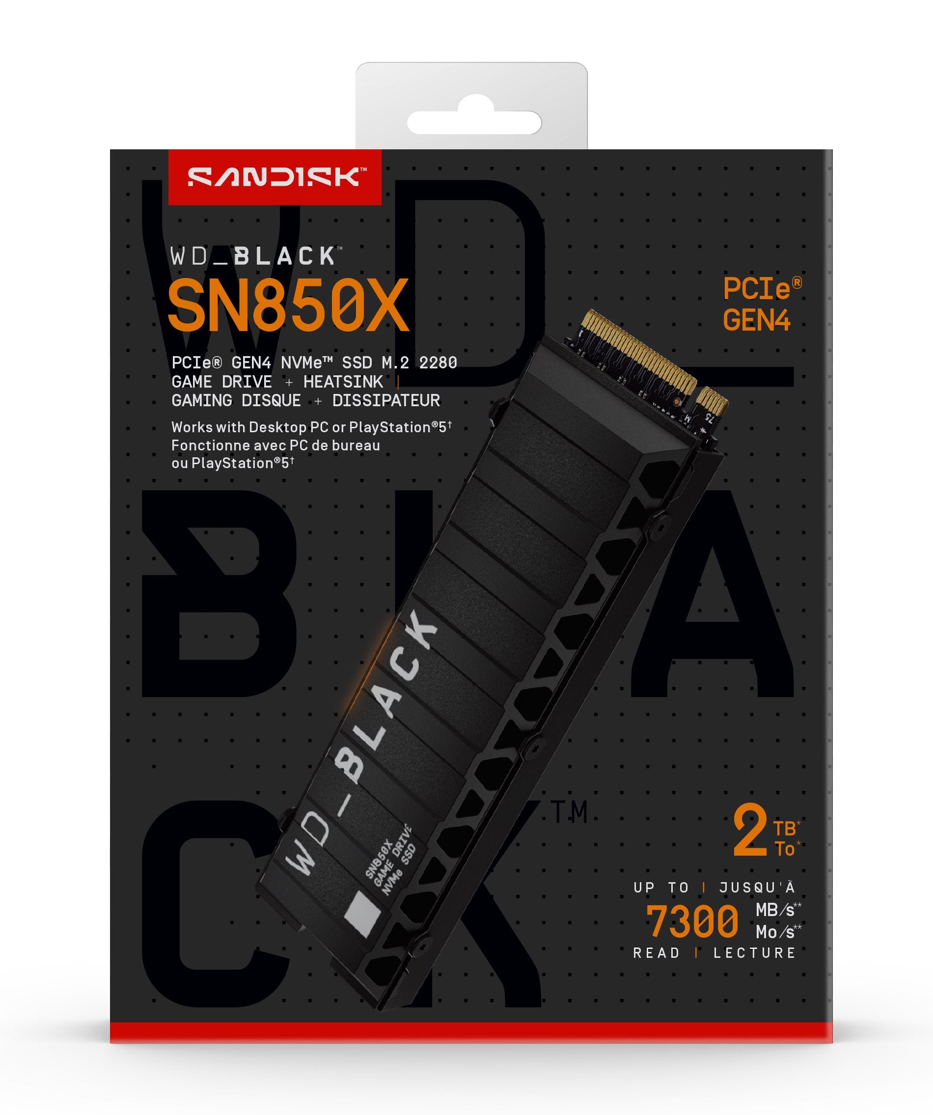 EAN 0718037891309 - SanDisk Black WD_BLACK SN850X NVMe 2 TB M.2 PCI Express 4.0 imagen 1