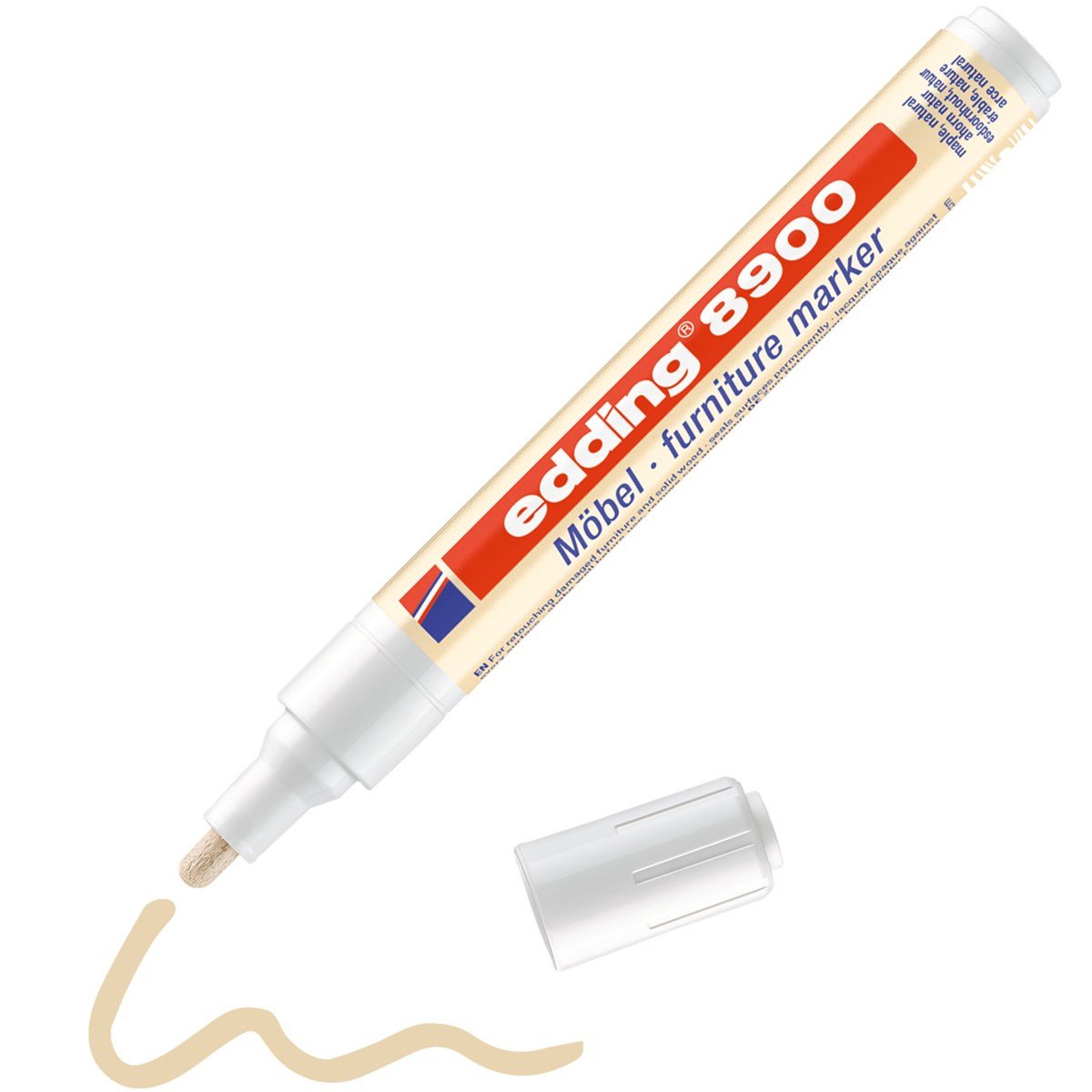 Edding 8900 Rotulador Permanente Para Muebles - Punta Redonda 1.5-2mm - Resistente A La Luz - Secado Rapido - Color