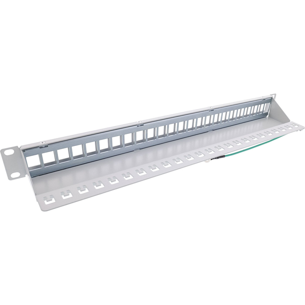 Patch Panel Inline Blank 19" 24 Puertos 1u Gris Claro