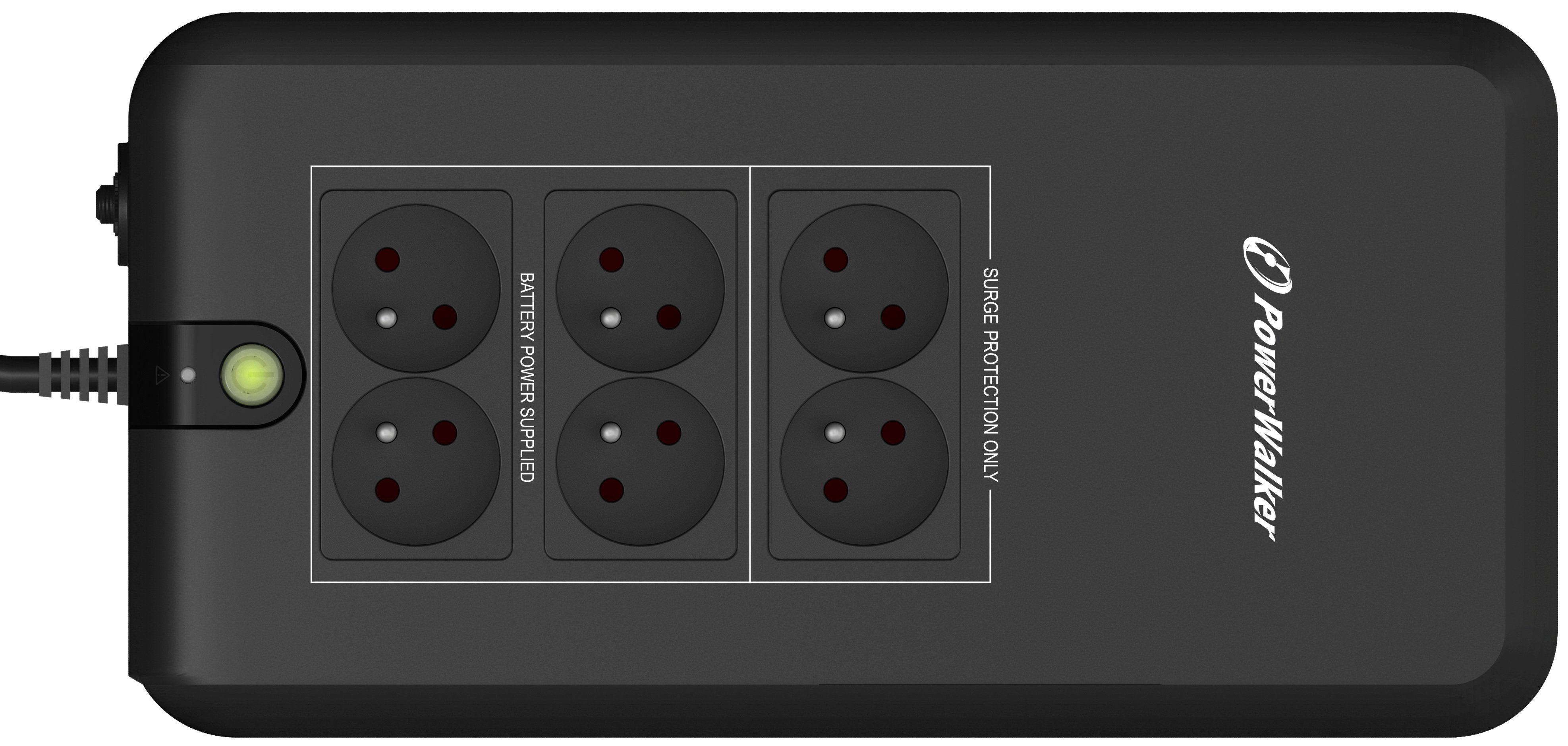 EAN 4260074976229 - PowerWalker VFD 800 APFC FR sistema de alimentación ininterrumpida (UPS) En espera (Fuera de línea) o Sta imagen 4