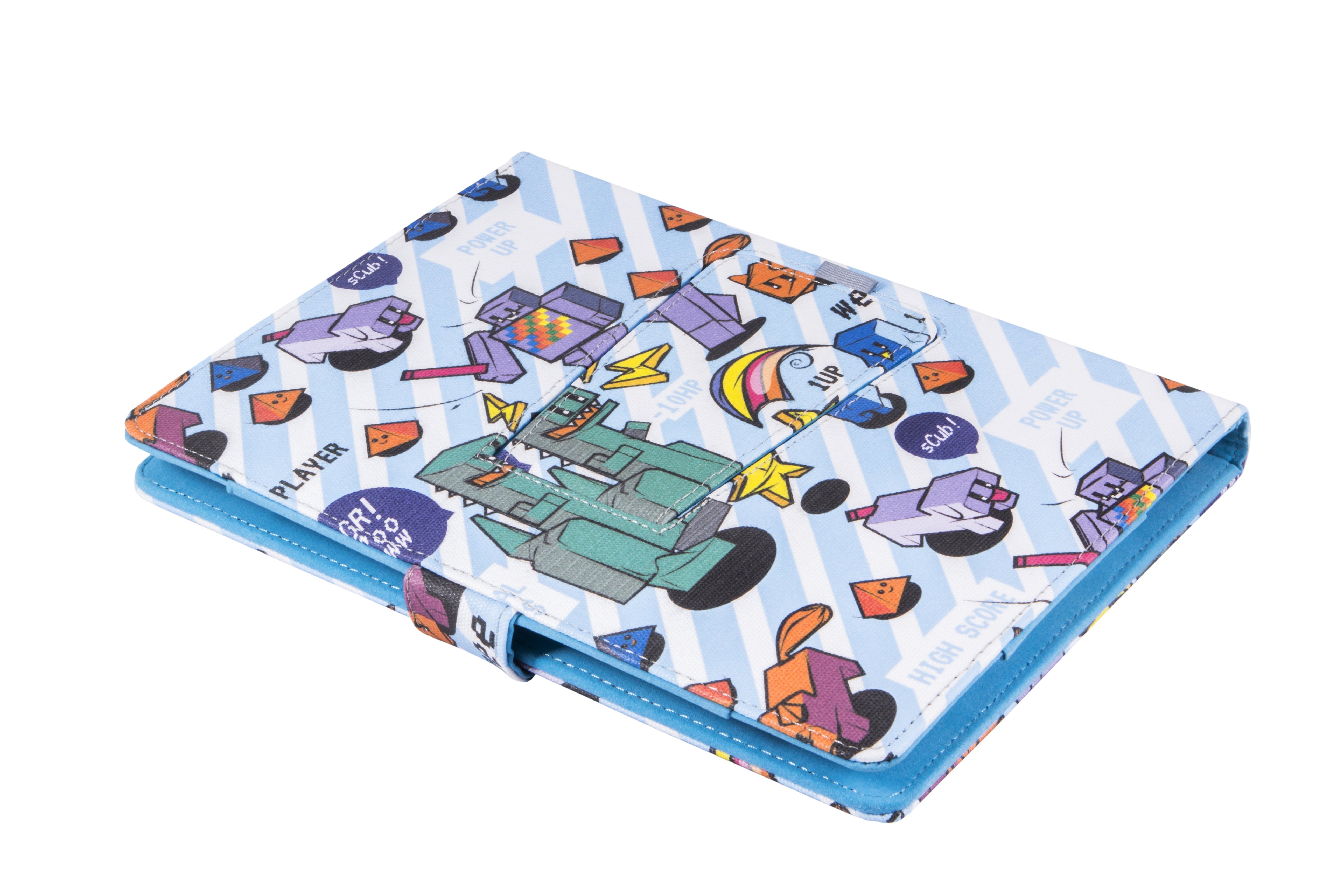 Funda Universal Estampada Silver Ht Para Tablet 9-10.1"+ Teclado Micro Usb Pixel Gamer
