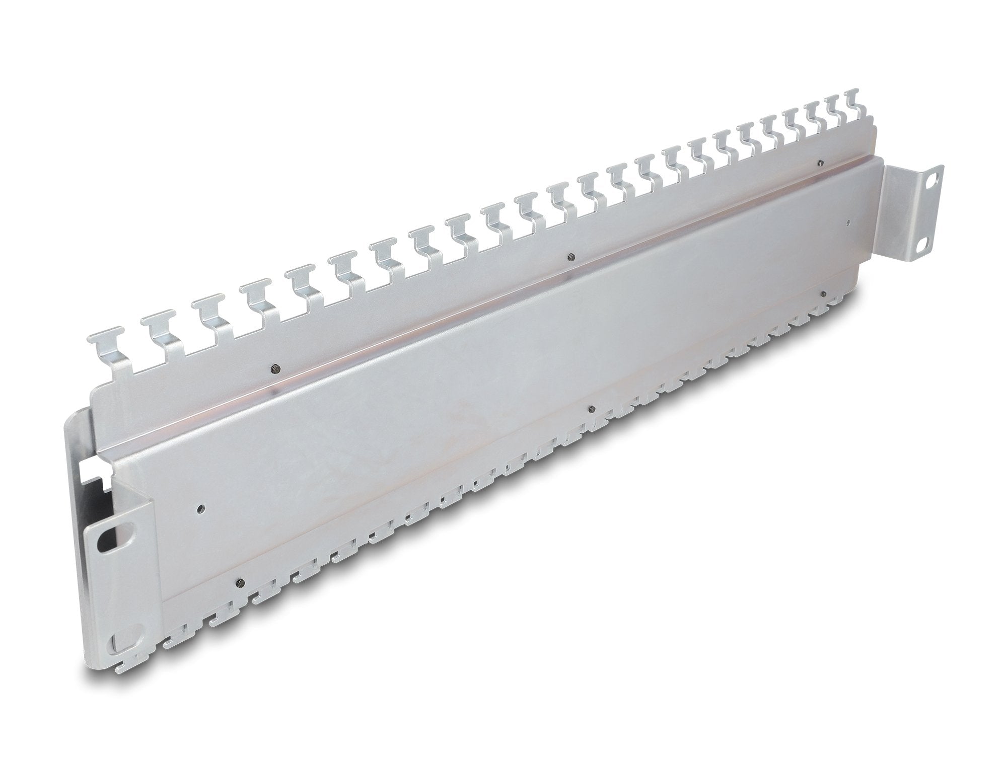 Delock 67070 Carril De Soporte De Cable De 19? Para Conectores De Cable De Red Con Conexión Lsa 24 Puertos Metálicos
