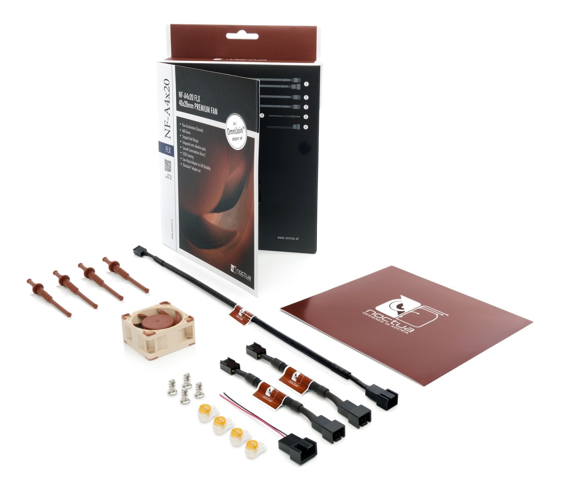 Noctua Nf-A4x20 Flx Ventilador 4 Cm Beige, Marrón