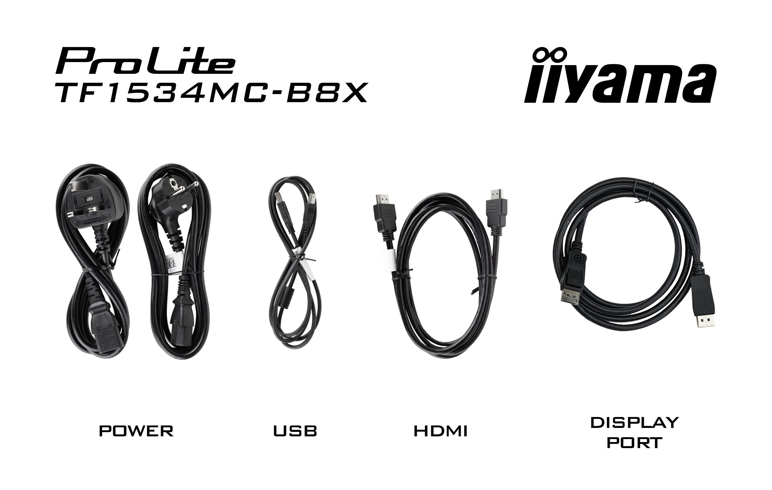 Iiyama 38.0cm (15") Tf1534mc-B8x 4:3 M-Touch Hdmi+Dp